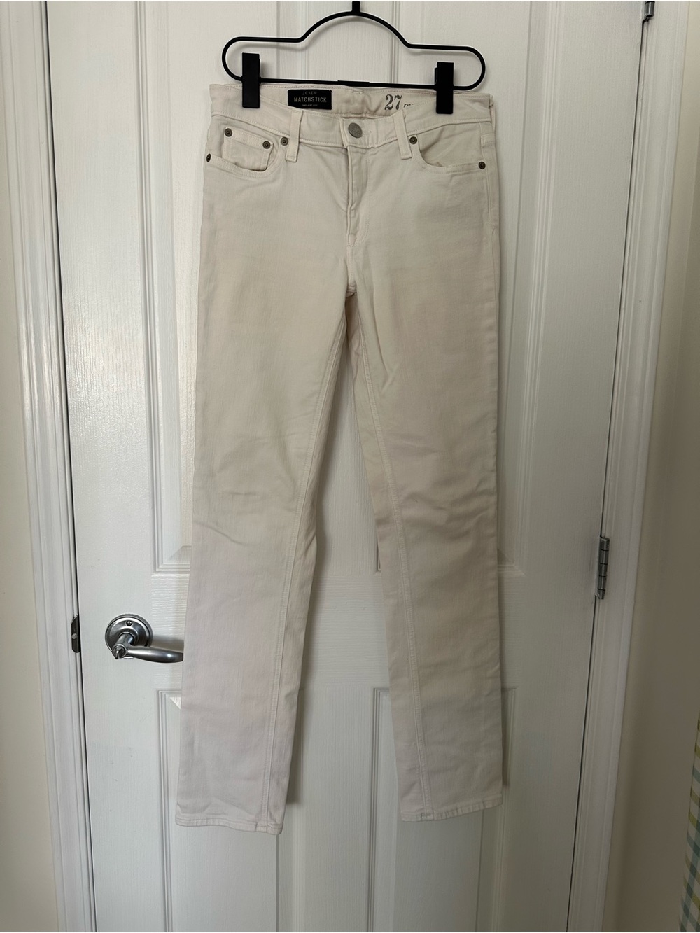 J. Crew Women's White Matchstick Jeans